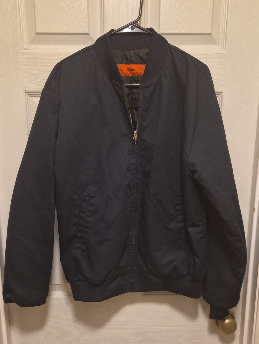 Classic Black Bomber Jacket with Quilted Lining